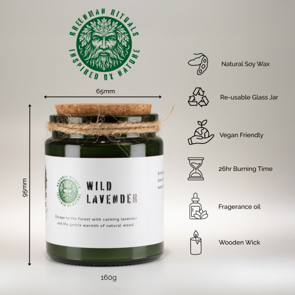 Hygge Sojawachs-Duftkerze mit Holzdocht – Ash & Woodsmoke – Ansicht 2