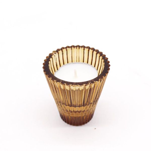 Hygge Glas-Windlicht – Antique Amber – Ansicht 2