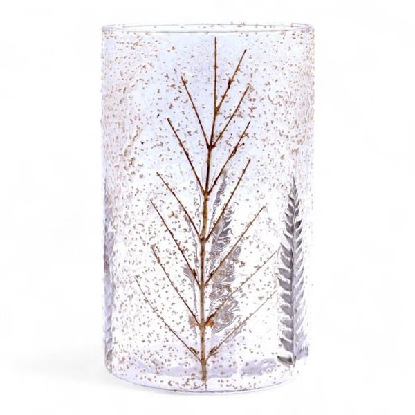 Hygge florales Glas-Windlicht – Pino (19x11cm), hoch – Ansicht 2