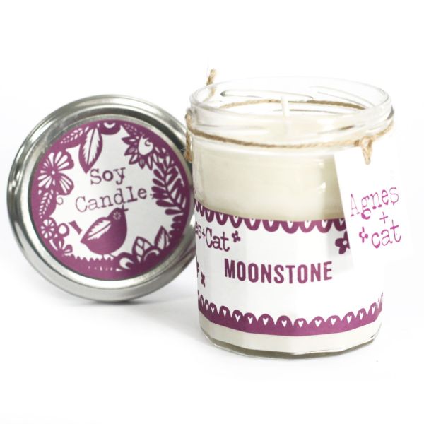 Hygge Sojawachs-Duftkerze im Vorratsglas – Moonstone